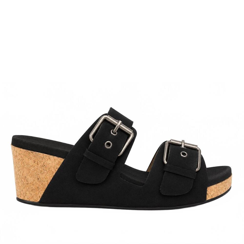 NEW VERY G women's laurie wedge sandal in black